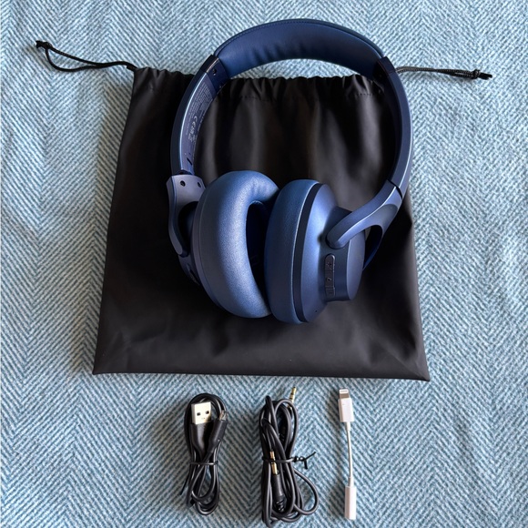 Blue Wireless Over-Ear Headphones